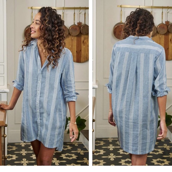 Frank & Eileen Hunter Classic Linen Shirtdress small